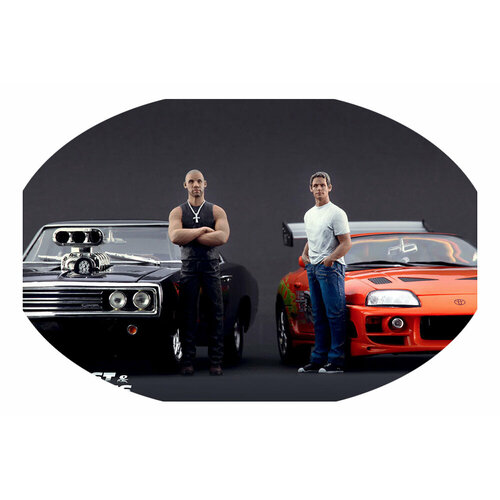 Фигурка коллекционная fast & furious paul walker/vin diesel набор из 2-Х фигурок 1:18 вин дизель и пол вокер (из кинофильма форсаж)