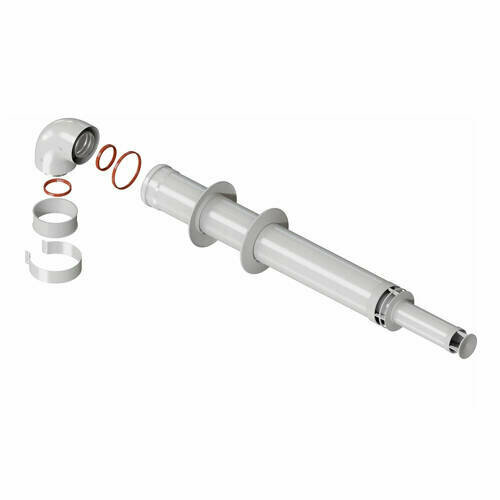 фото Комплект коаксиального дымохода D60/100 мм ROMMER антилед №21 (L=1000 мм, для конвекционных котлов)