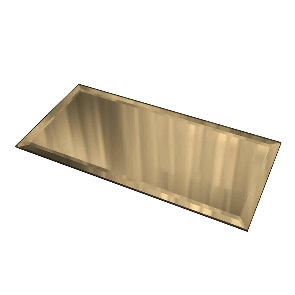 фото Плитка зеркальная прямоугольная 200х100х4 мм Дом стекольных технологий бронзовая с фацетом