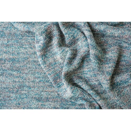 Ткань меланжевый трикотаж голубой ткань трикотаж пыльно голубой