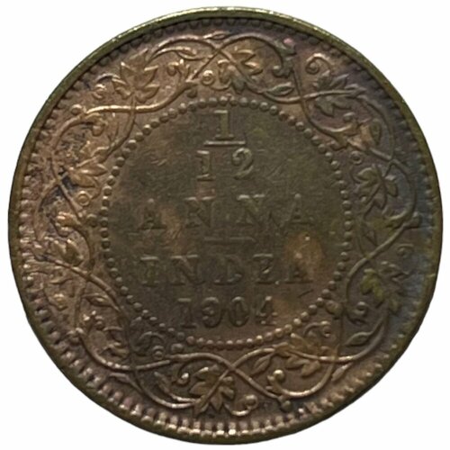 Британская Индия 1/12 анны 1904 г. клуб нумизмат монета пенни англии 1904 года серебро эдуард vii