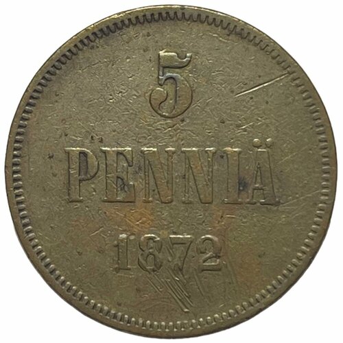 Российская империя, Финляндия 5 пенни 1872 г. 5 пенни pennia 1908 российская финляндия