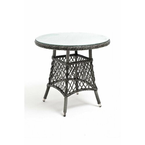 Плетеный круглый стол 4SIS «Эспрессо» серый