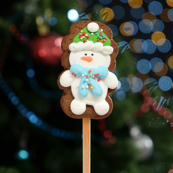 Печенье шоколадное на палочке «Зимнее», 30 г - фотография № 5