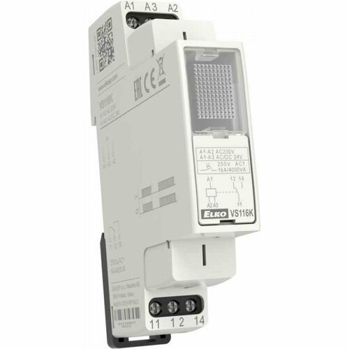 Вспомогательное реле ELKO EP EP VS116K/green oct series 1p 16a 25a ac household contactor 230v 50 60hz contact 1nc 1no one normal close or normal open din rail contactor