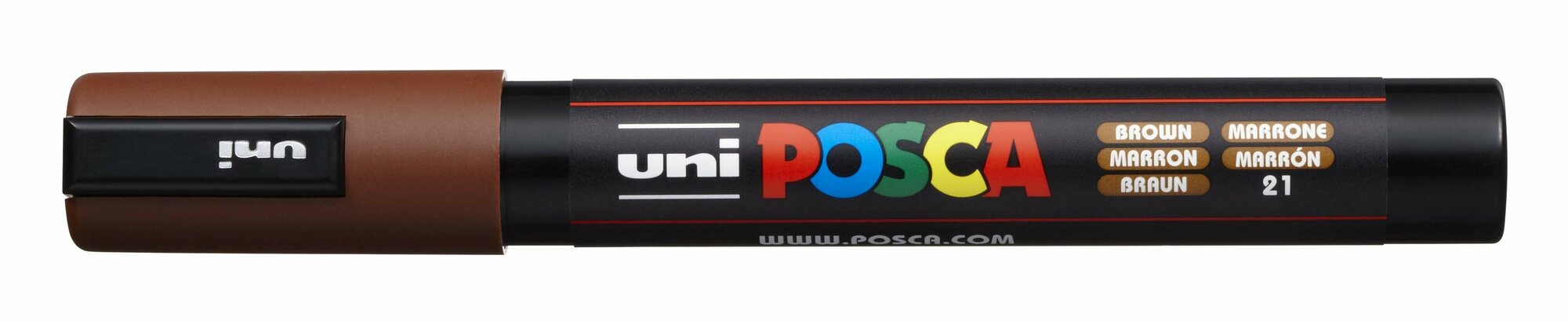 Маркер акриловый UNI POSCA PC-5M, коричневый, 1.8 - 2.5 мм, круглый