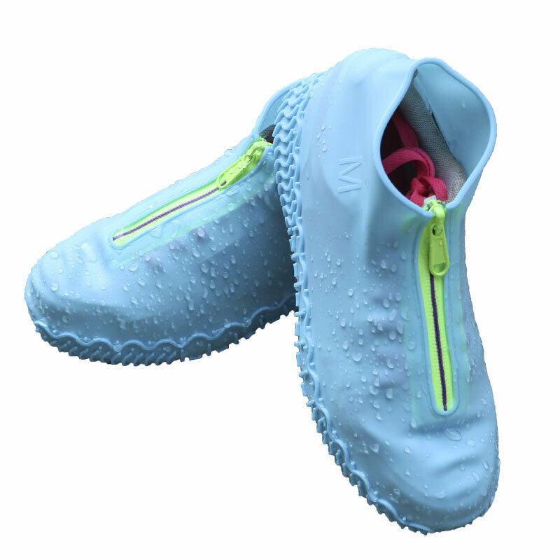 Чехол для обуви силиконовый Размер XL 43-46 на молнии чехлы для ботинок от дождя, водонепроницаемые сапоги от дождя - фотография № 1