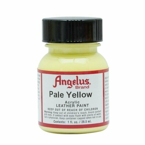 Акриловая художественная краска Angelus для ткани и кожи, Pale yellow 197 (светло-желтый), 29.5 мл