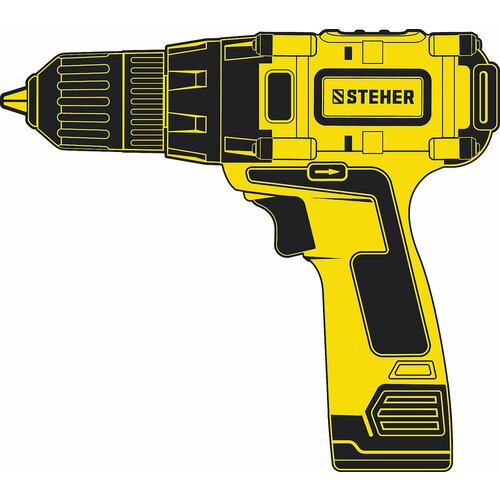 STEHER 12 В 40 Нм 1 АКБ 2 Ач бесщеточная дрель-шуруповерт кейс CDB-120-1 888800₽