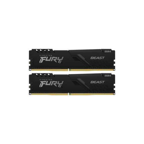Оперативная память Kingston DRAM 64GB 2666MHz DDR4 CL16 DIMM Kit of 2 FURY Beast Black EAN 740617320084 2331300₽
