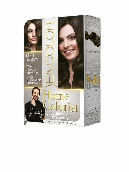 SEA COLOR Набор для окрашивания волос HOME COLORIST HAIR DYE KIT 6.0 Глубокий блондин