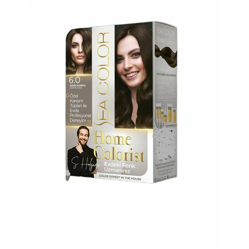 SEA COLOR Набор для окрашивания волос HOME COLORIST HAIR DYE KIT 6.0 Глубокий блондин