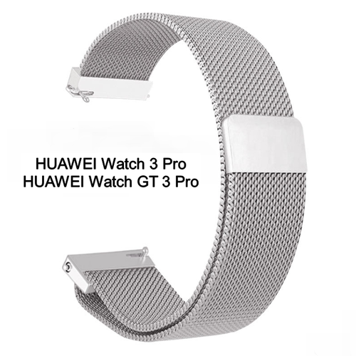 Миланский, сменный ремешок-браслет MyPads Milanese для умных смарт-часов HUAWEI Watch 3 Pro/GT 3 Pro из нержавеющей стали с магнитным замком и быст. сменный стальной ремешок браслет mypads inox clip для умных смарт часов oppo watch 41 mm из нержавеющей стали с раскладным замком золотистый