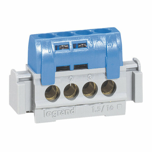 Legrand (Легранд) Клеммник синий 4х1.5-16 мм2, 47мм 004840