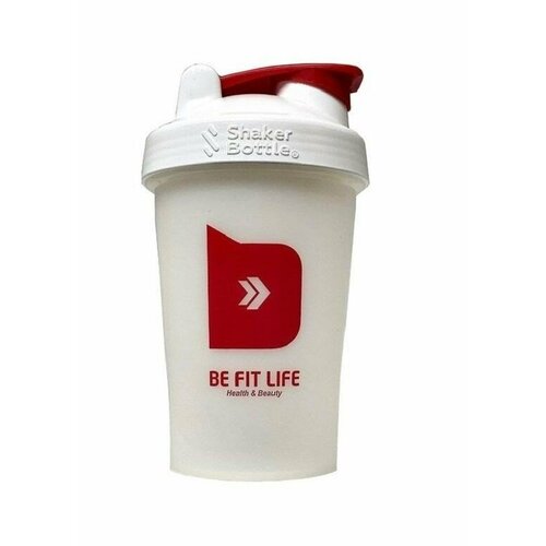 BEFITLIFE Шейкер спортивный (400мл) White red color