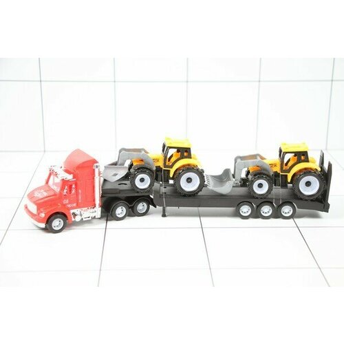 Машина инерционная автовоз 2 трактора С ковшом daesung игрушка машина автовоз инерционная 906 игрушки в наборах разное игрушки в наборах 906