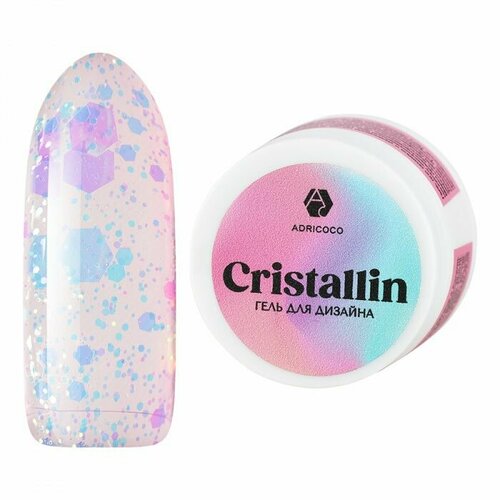 ADRICOCO, Гель для дизайна Cristallin №01, 5 мл