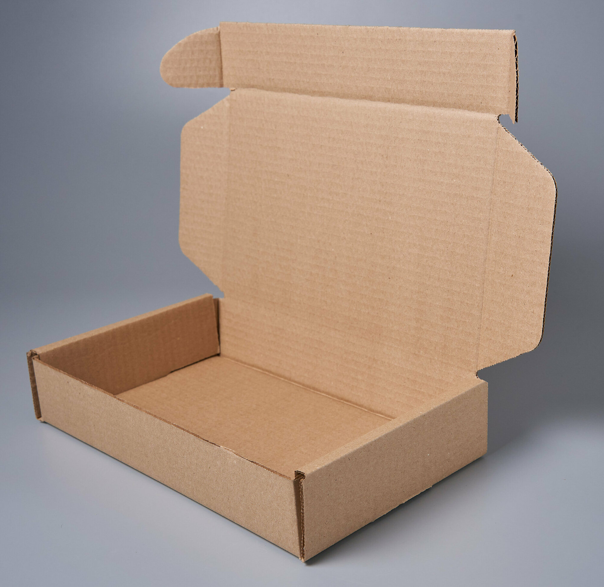 Коробка картонная самосборная, 26,5х16,5х5 см, объем 2,19 л, 20 шт. (Гофрокороб 265х165х50 мм, короб самосборный, почтовый)