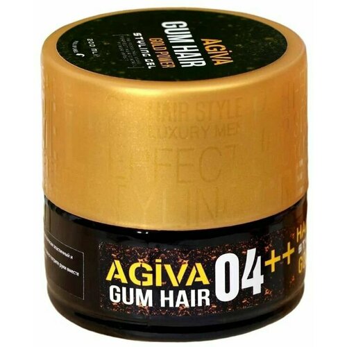 AGIVA Гель для укладки волос Hair Gum Gold Power 04++ золотая банка, 200 мл/