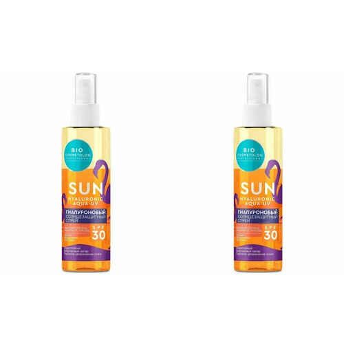 BioCosmetolog Спрей солнцезащитный Гиалуроновый, SPF 30, 190 мл, 2 шт