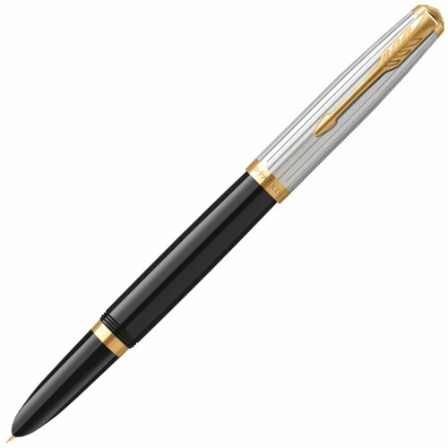 Ручка перьевая Parker 51 Premium, Black / Silver GT (Перо F) 2169030