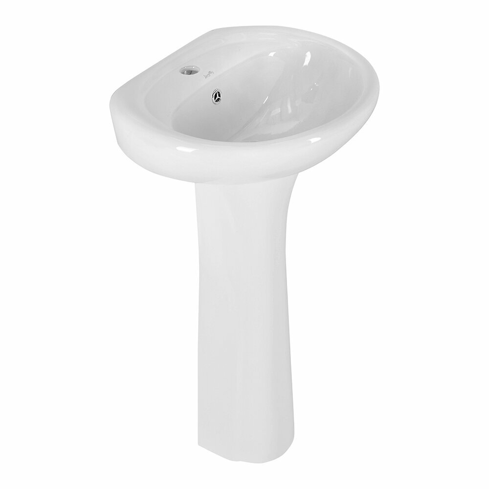 фото Раковина Lavelly Oval 510 мм белая с пьедесталом