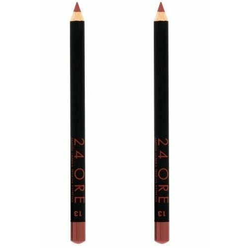 Карандаш для губ стойкий, Deborah Milano, 24 Ore Long Lasting Lip Pencil, тон 13 кирпично нюдовый, 1.5 г, 2 шт