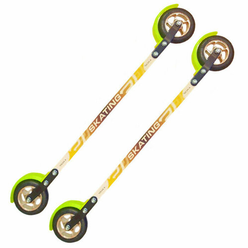 фото Лыжероллеры elva коньковые (620/100х24) (белый/желтый)