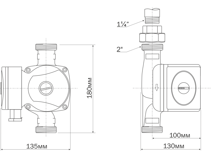 Aquario PRIME-B1-328-180 циркуляционный насос - фотография № 2