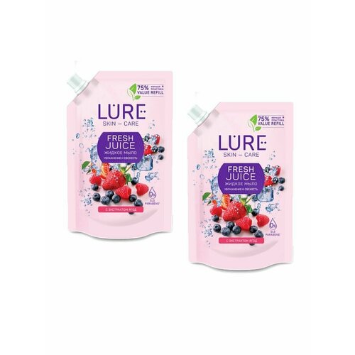 жидкое мыло lure fresh juice с экстрактом манго LURE Жидкое Мыло с Экстрактом ягод 380мл 2 шт