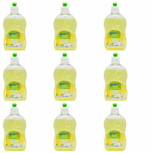 Фрешка Средство для мытья посуды, Лимон, 500 мл, 9 шт