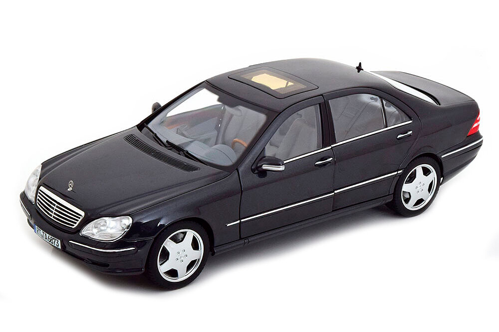 MERCEDES W220 S55 AMG 1999-2002 DARK GREY-METALLIC / мерседес с-класс АМГ серый | моделька машины