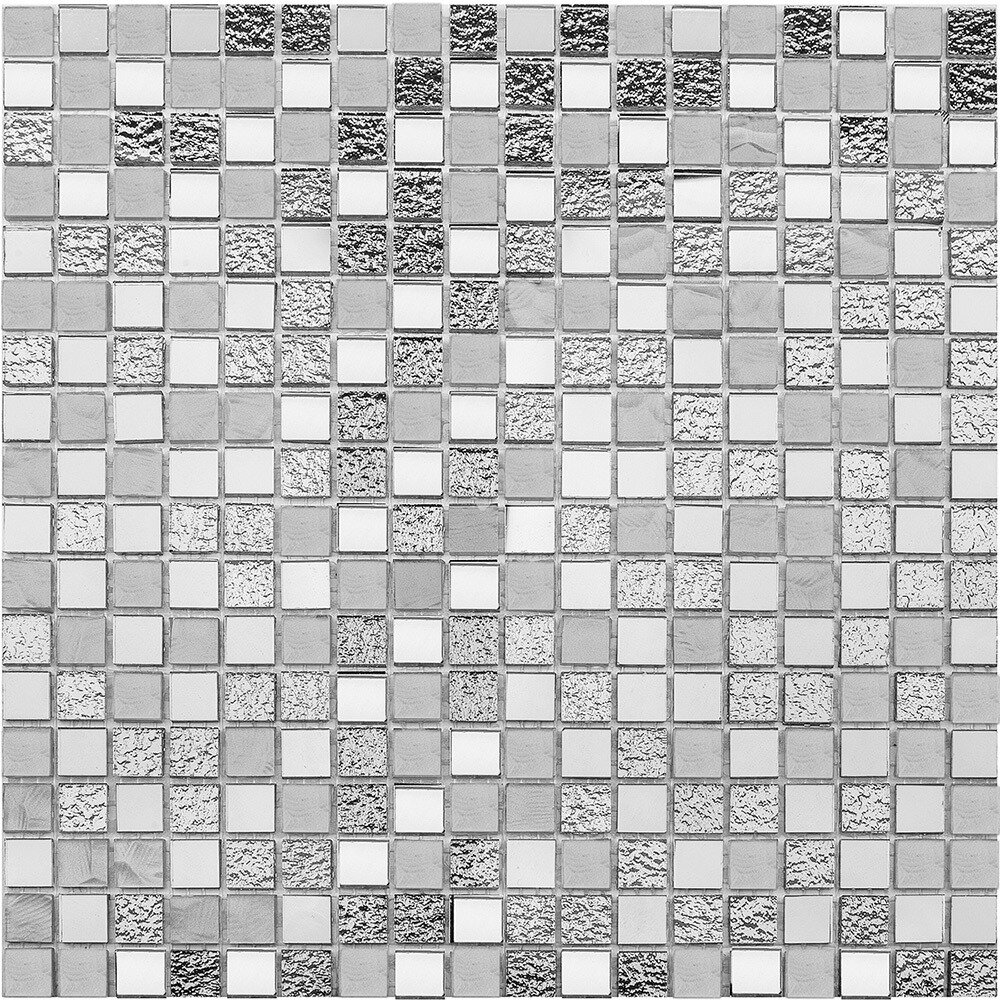 Стеклянная мозаика StarMosaic Metal серебро 30x30 см