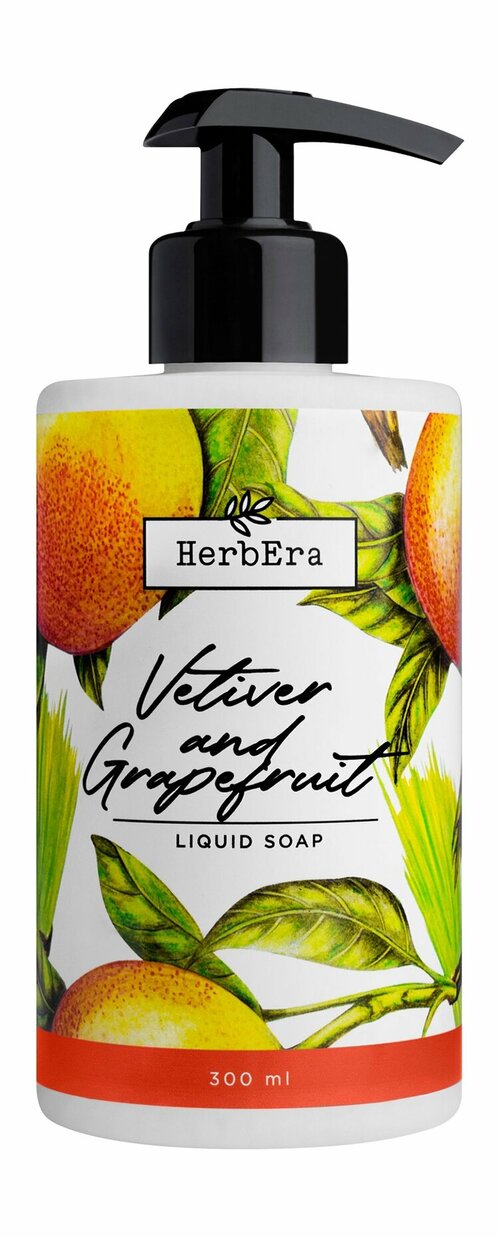 Жидкое мыло с ароматом ветивера и грейпфрута HerbEra Vetiver and Grapefruit Liquid Soap /300 мл/гр.
