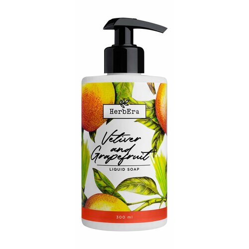 Жидкое мыло с ароматом ветивера и грейпфрута HerbEra Vetiver and Grapefruit Liquid Soap /300 мл/гр.