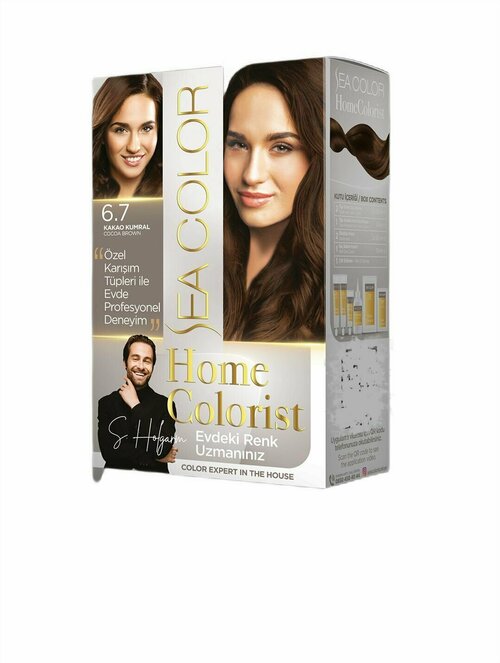SEA COLOR Набор для окрашивания волос HOME COLORIST HAIR DYE KIT 6.7 Какао коричневый