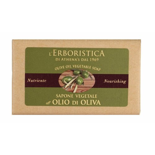 L'ERBORISTICA Мыло ATHENA’S твердое растительное с маслом Олива, 100 г