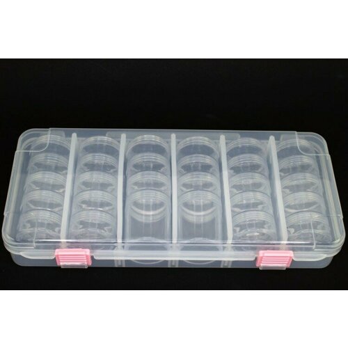 Контейнеры для мелочей 27х12х4,5см, диаметр 3,7см, высота 10см, пластиковые, 1005-096, 1уп (6шт)