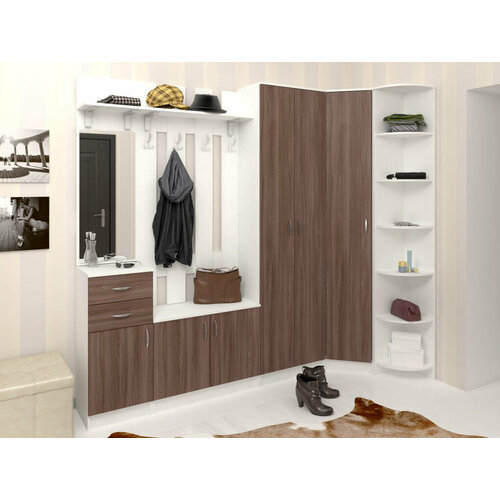 Прихожая Горизонт - 11 фабрика «Мебель Лэнд 24» ШxГxВ 240x36x220