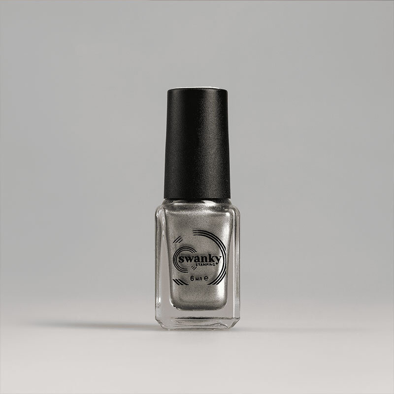 фото Лак для стемпинга Swanky Stamping M126 (серый), 6 мл