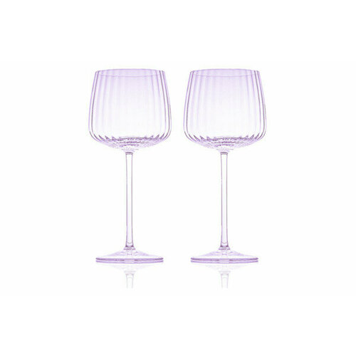 Набор бокалов для красного вина Anna Von Lipa Пульсация 280 мл, 2 шт, стекло хрустальное, лиловый