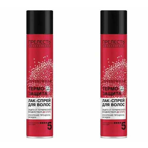 Лак-спрей термозащитный, Прелесть Professional, Invisiwear, для горячей укладки, 300 мл, 2 шт