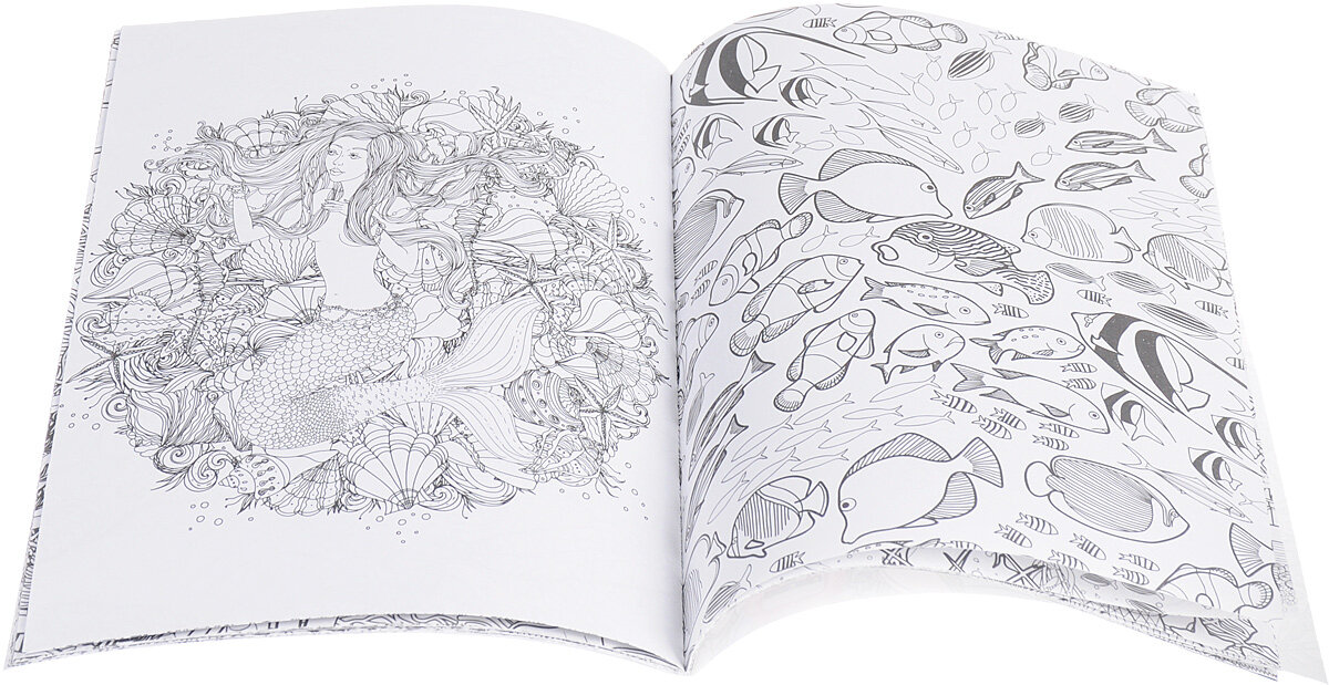 Морские узоры: книжка-раскраска — фото 1
