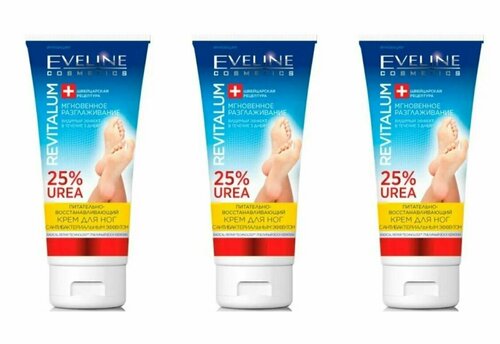 Eveline Cosmetics Крем для ног питательно-восстанавливающий REVITALUM, 100 мл, 3 штуки