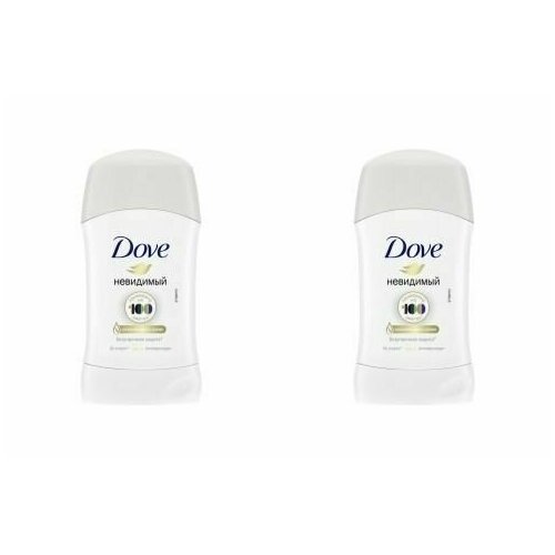 Дезодорант для тела женский, Dove, невидимый, 40 мл, 2 шт комплект 6 шт антиперспирант стик dove 48 часов 100 цветов невидимый 6 шт по 40 мл