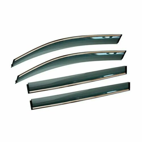 Дефлекторы двери/окна ALVI-STYLE для Kia Carnival (2020-) 4шт. хромированный молдинг из нержавейки