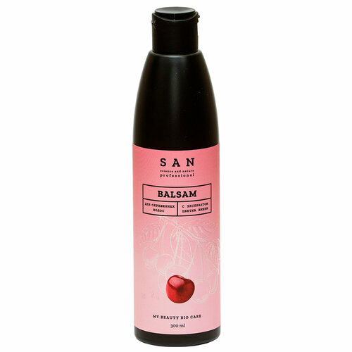 Бальзам для волос SAN Professional Бальзам для окрашенных волос с экстрактом цветка вишни 300мл