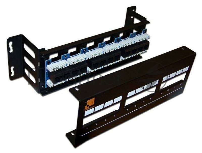 Патч-панель настенная, 12 портов RJ-45, категория 5e, UTP, горизонтальная, с фронтальным можтажом, L LANMASTER - фото №8