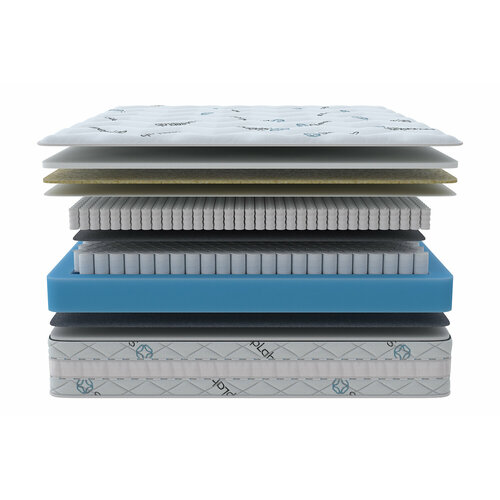 Матрас пружинный SLEEPLAB Double Spring, 140х200, цвет белый, серый