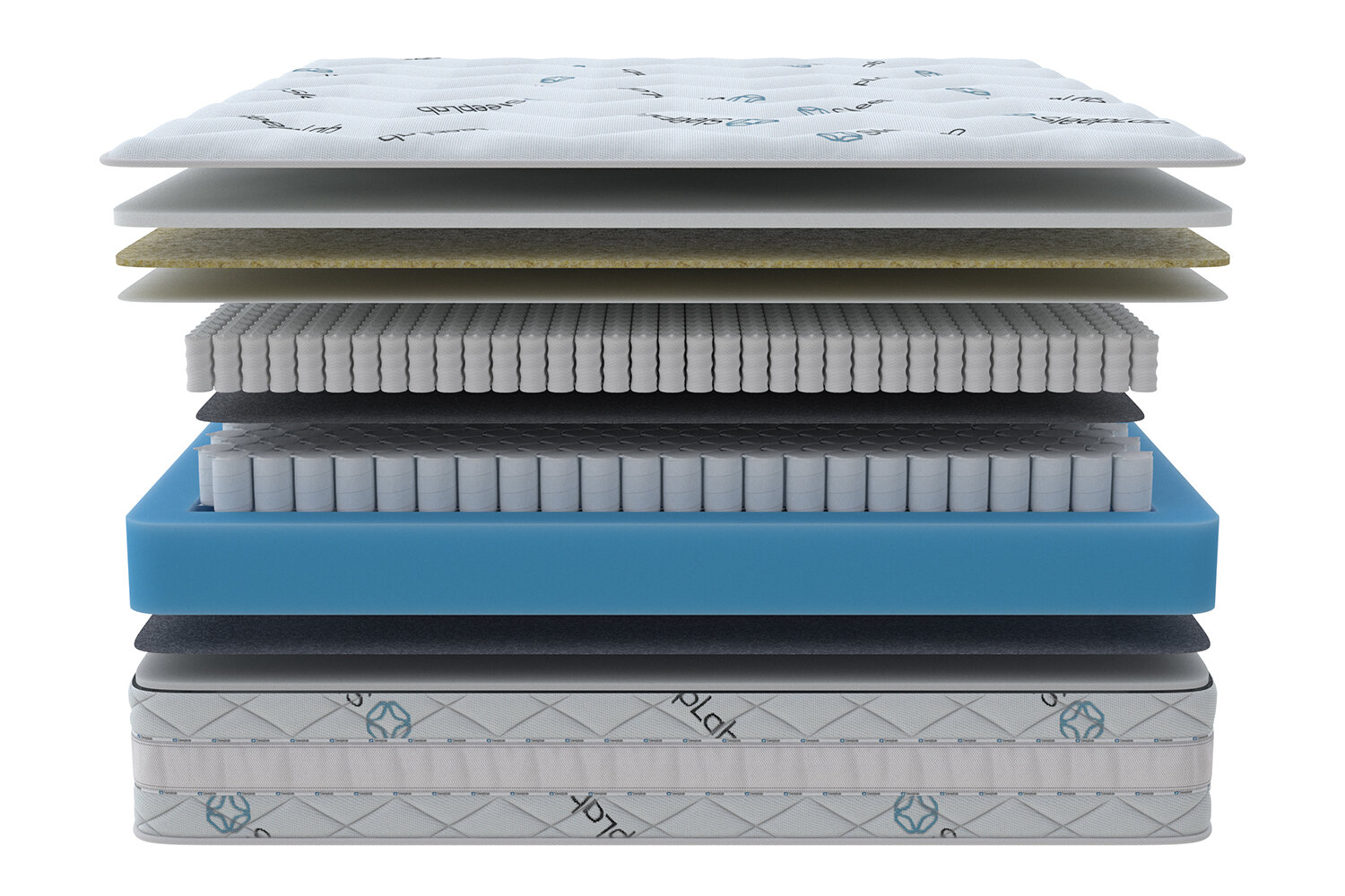 Матрас SLEEPLAB Double Spring, 160х200 см, независимые пружины, односторонний, средняя жесткость